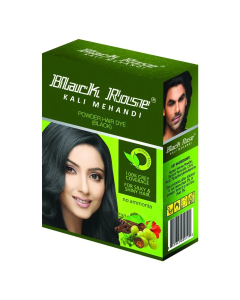 Black Rose Kali Mehandi Powder Hair Dye Black