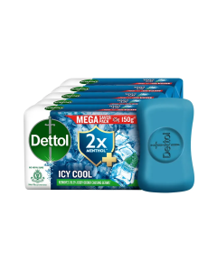 Dettol Intense Cool Bar Soap - 5 Pcs