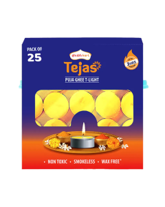 Shubhkart Tejas Ghee T-Light Candle - Pack of 25