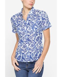 SHORT SLEEVED COTTON MUSLIN SHIRT