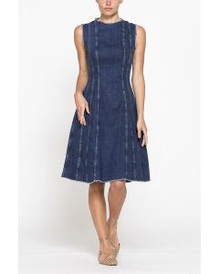 MIDI DRESS IN DENIM STRETCH 12oz.